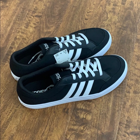 adidas black canvas shoes